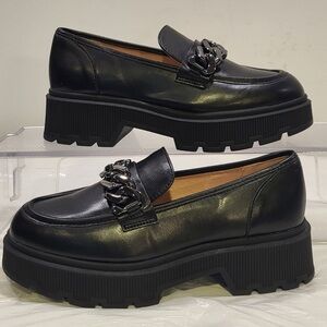 Limelight Kendall black platform loafers